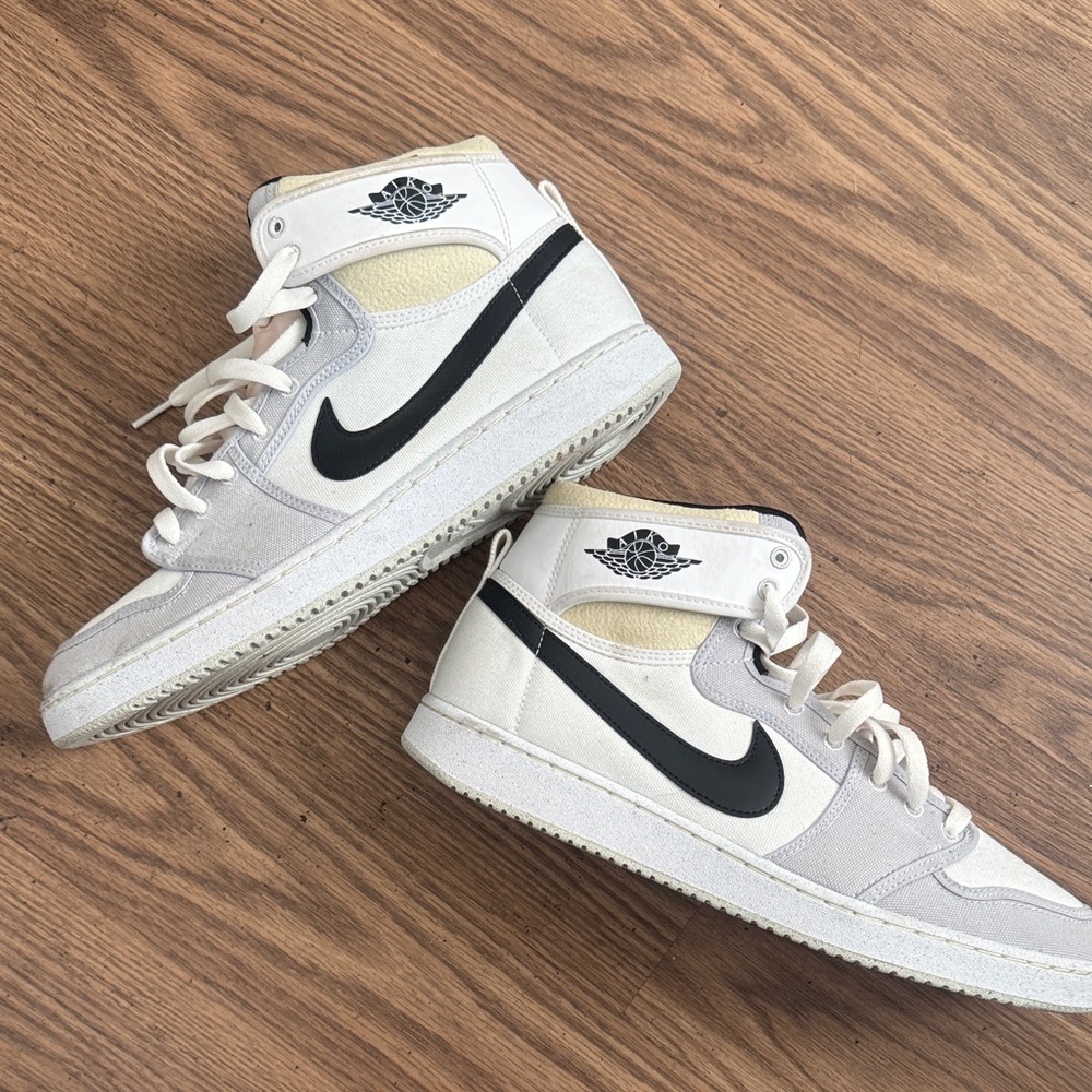 Jordan High-Top Sneakers in Cream and Black
